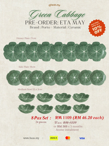 Green Cabbage 8 Pax Set (24 Pieces)