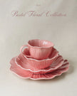 Pastel Floral Dinnerware Rose Pink (4 Pax Set – 14 pieces)