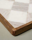 Carmella Checkered Marble Trivet (Grey)