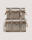 The Living CO Split Basket Storage Willow Trunk Set