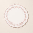 Embroidered Scallop Placemat – Bow Wreath 38cm