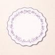 Embroidered Scallop Placemat – Bow Wreath 38cm