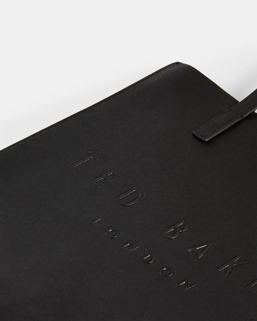 Ted Baker Soocon Large Crosshatch Icon Bag In Black