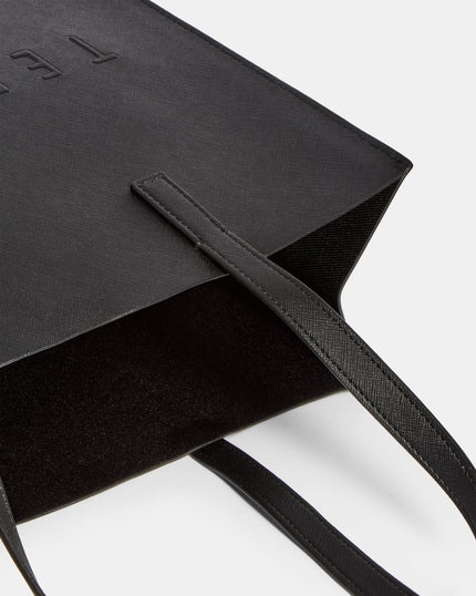 Ted Baker Soocon Large Crosshatch Icon Bag In Black