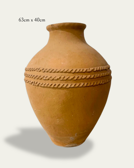 63cm Braided Vintage Terracotta Extra Large Vase