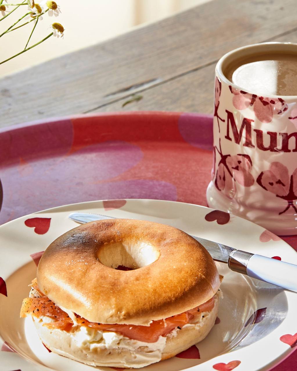 Pink Cabbage White Butterfly Mum 1/2 Pint Mug Boxed