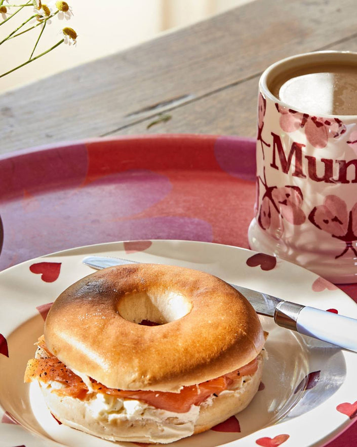 Pink Cabbage White Butterfly Mum 1/2 Pint Mug Boxed