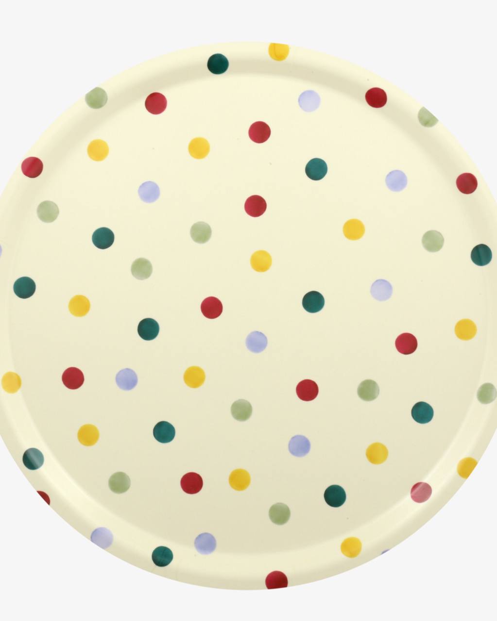 Polka Dot Round Birch Tray
