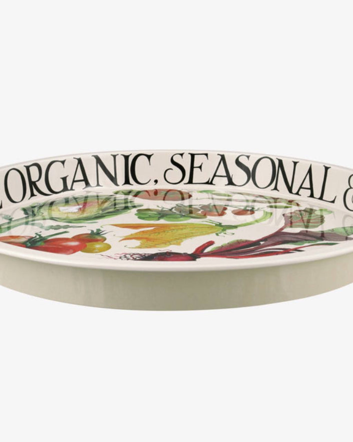 Vegetable Garden Round Tin Tray