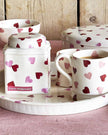 Pink Hearts Round Tin Tray