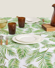 Leaf Print Tablecloth (Round 180 cm)