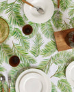 Leaf Print Tablecloth (Round 180 cm)