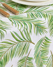 Leaf Print Tablecloth (Round 180 cm)