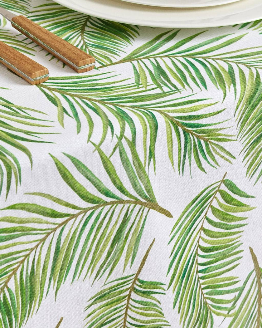 Leaf Print Tablecloth (Round 180 cm)