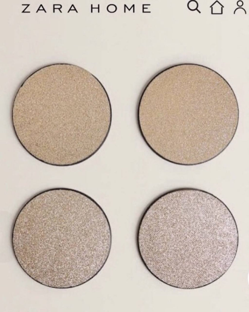 Zara Home Gold Coasters Set of 8