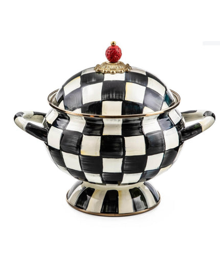 Courtly Check Enamel Tureen