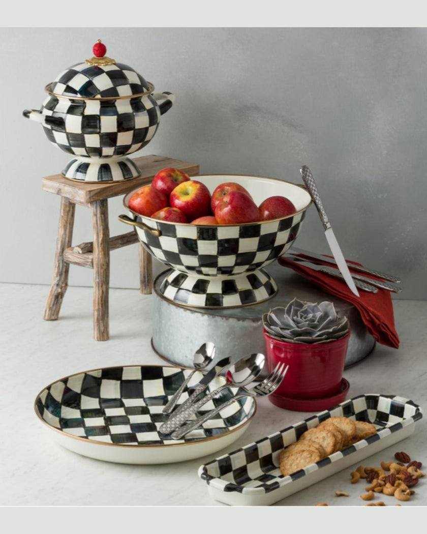 Courtly Check Enamel Tureen