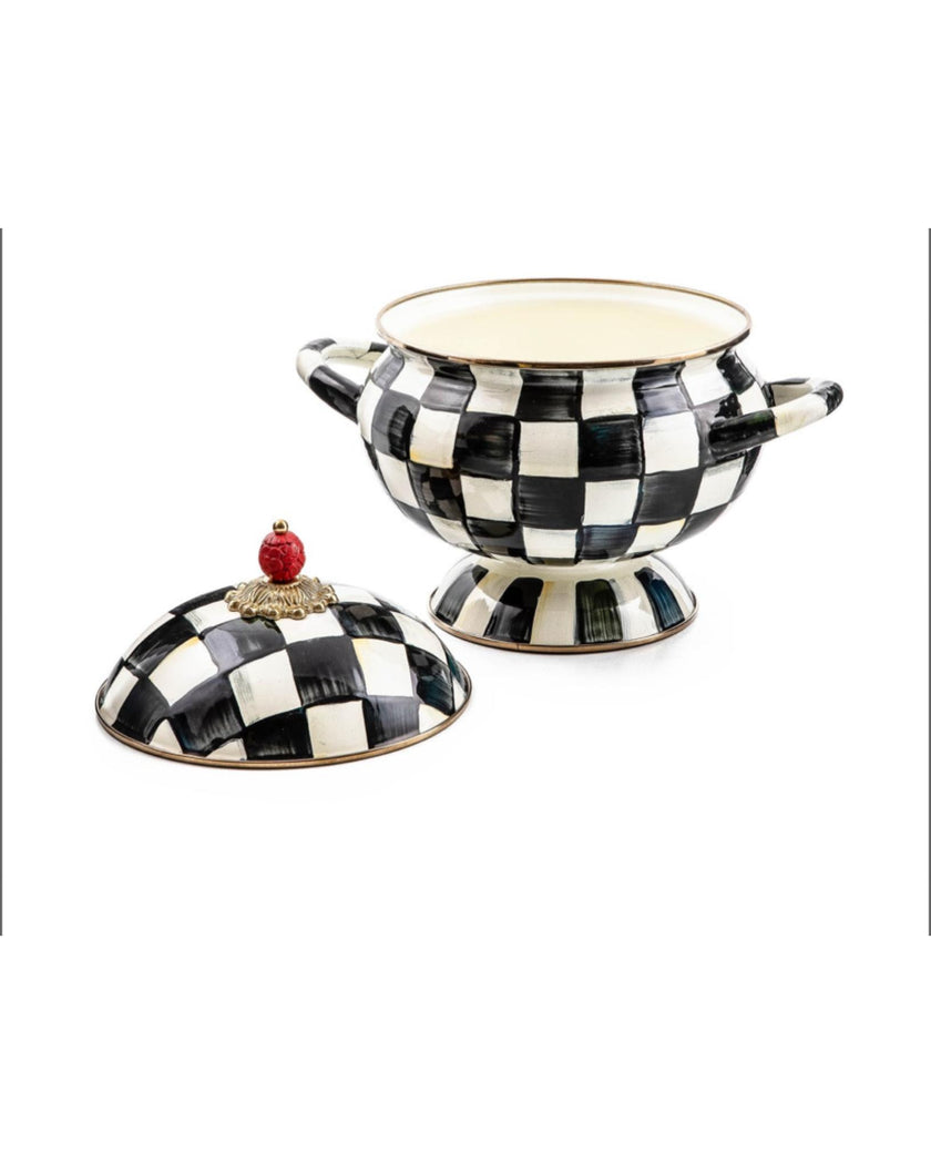 Courtly Check Enamel Tureen