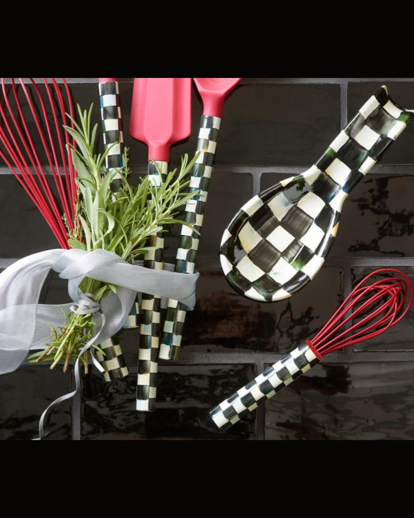 Courtly Check Enamel Spoon Rest