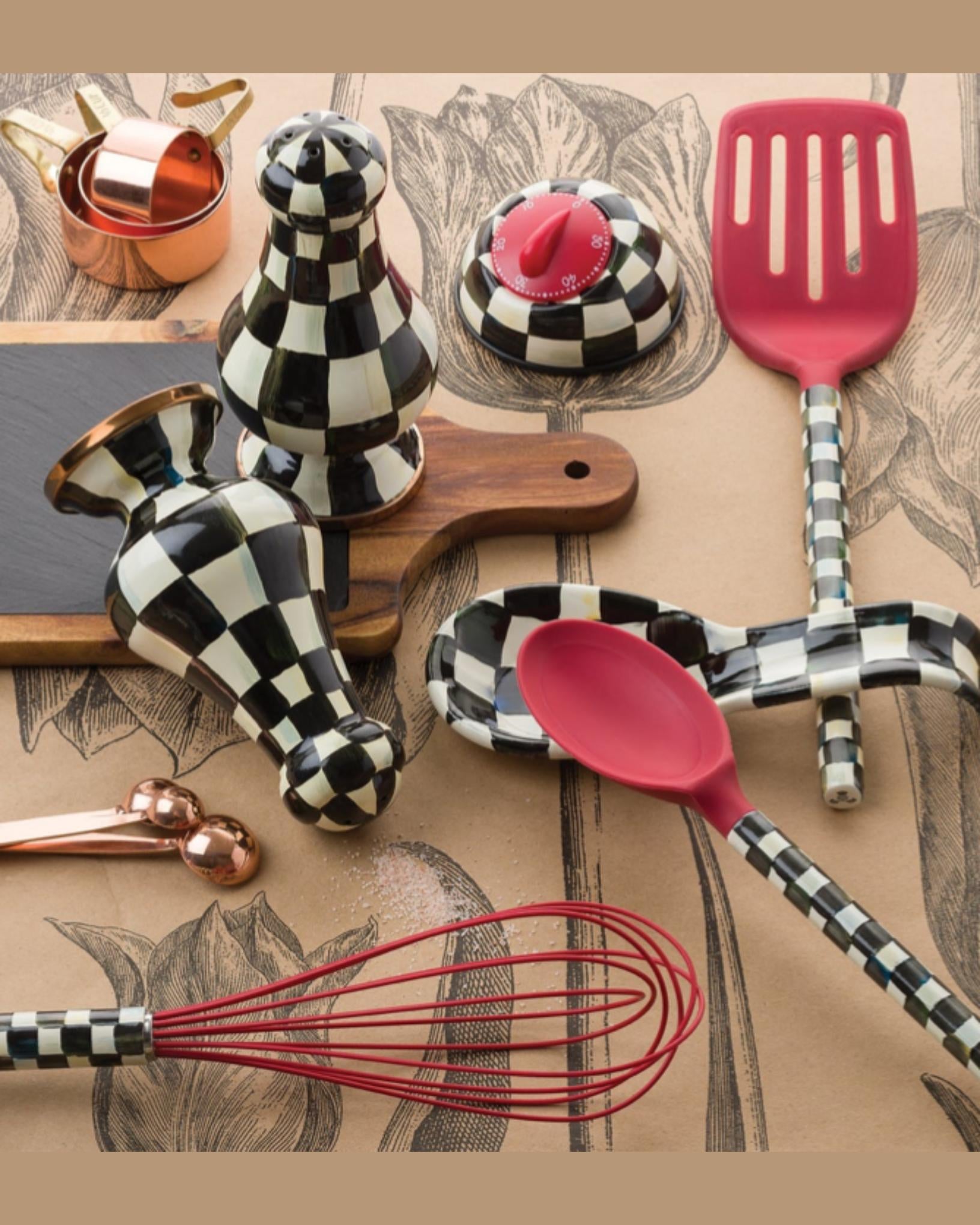 Courtly Check Enamel Spoon Rest