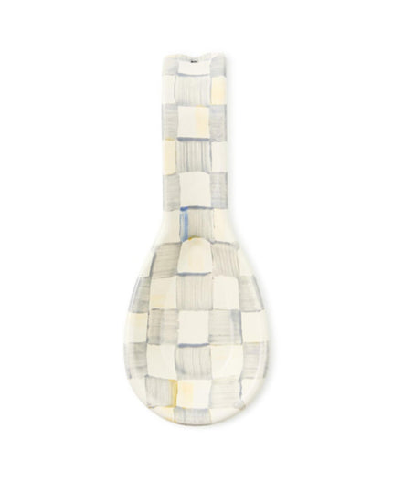 Sterling Check Enamel Spoon Rest