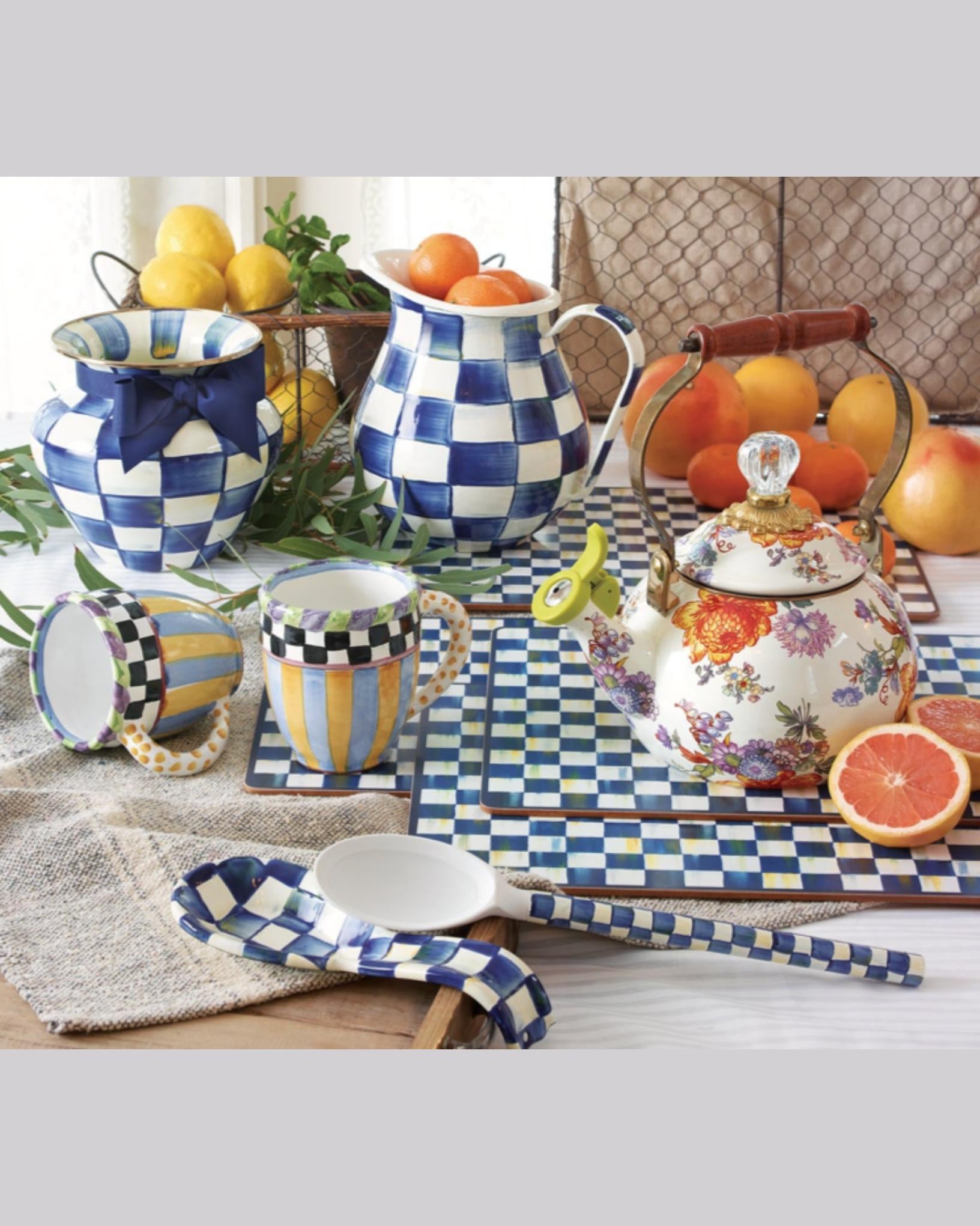 Royal Check Enamel Spoon Rest