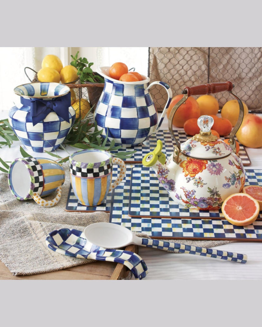 Royal Check Enamel Spoon Rest