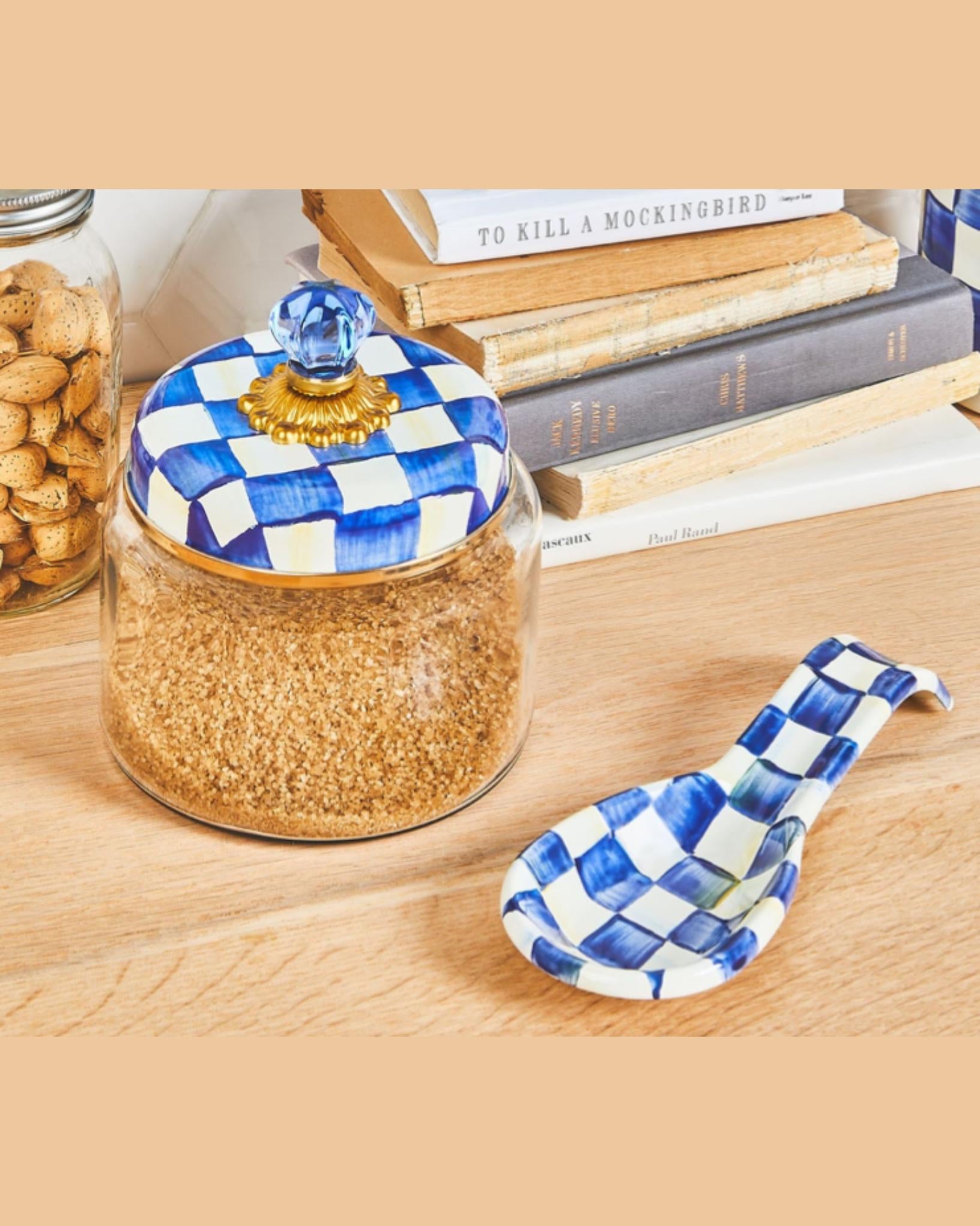 Royal Check Enamel Spoon Rest