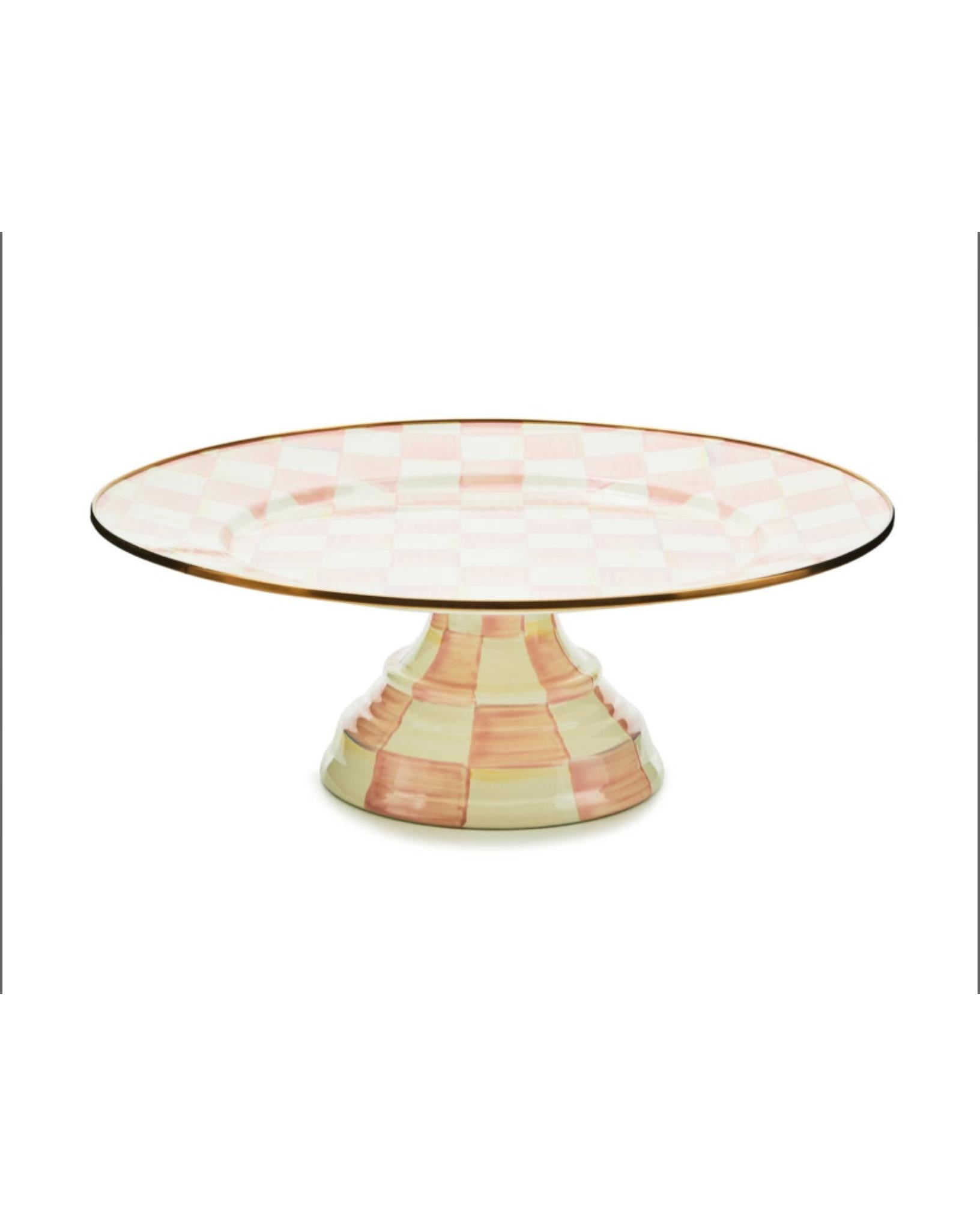Rosy Check Large Pedestal Platter