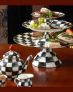 Courtly Small Check Pedestal Platter