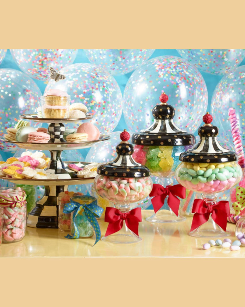 Courtly Large Check Pedestal Platter