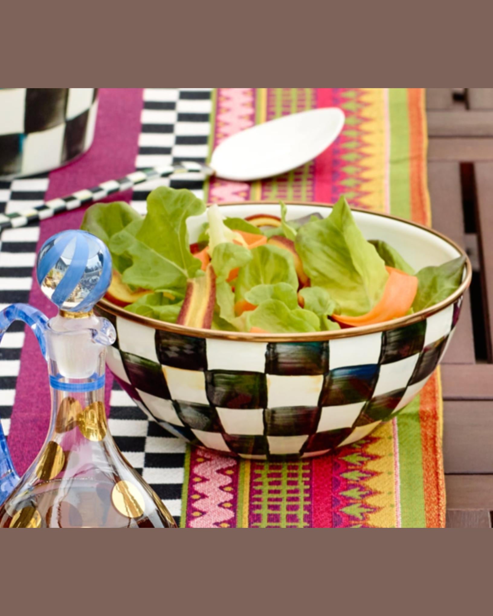 Courtly Check Small Enamel Everyday Bowl