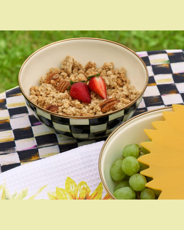 Courtly Check Small Enamel Everyday Bowl