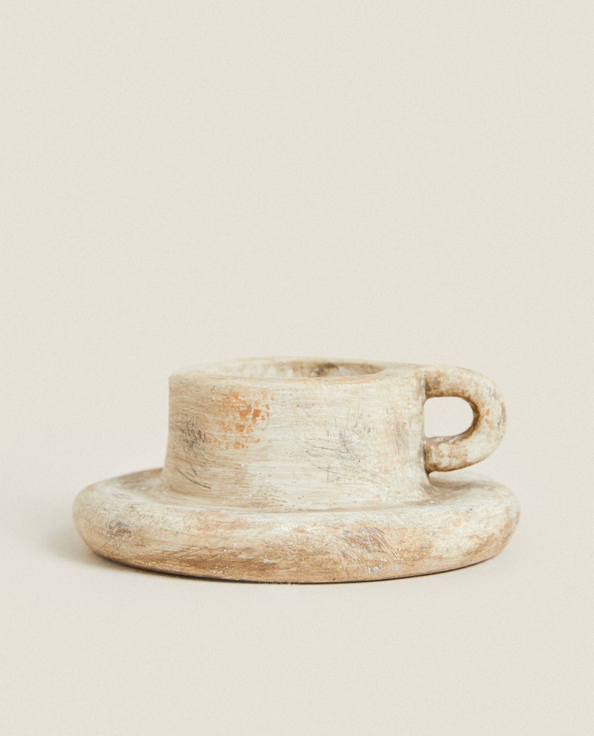 Terracotta Antique Design Candleholder