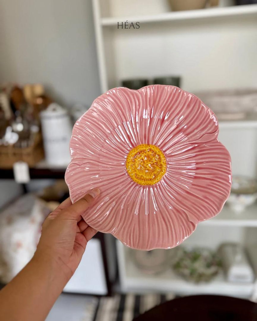 Pastel Floral Dinner Plate 25cm (Rose Pink)