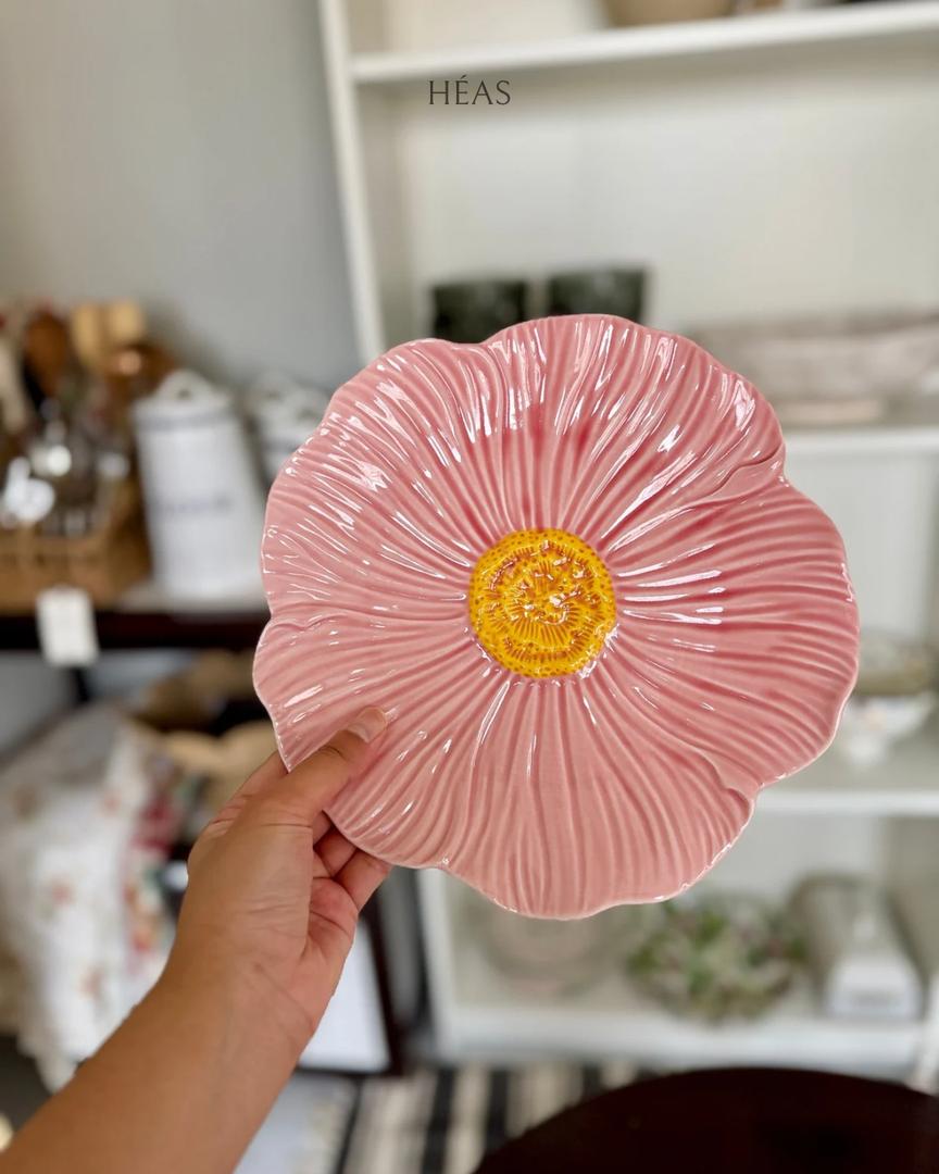 Pastel Floral Dinner Plate 25cm (Rose Pink)