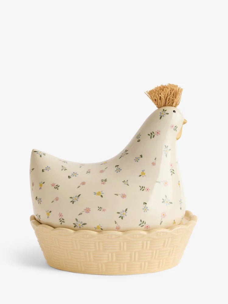 Cream Ceramic Chicken Egg House