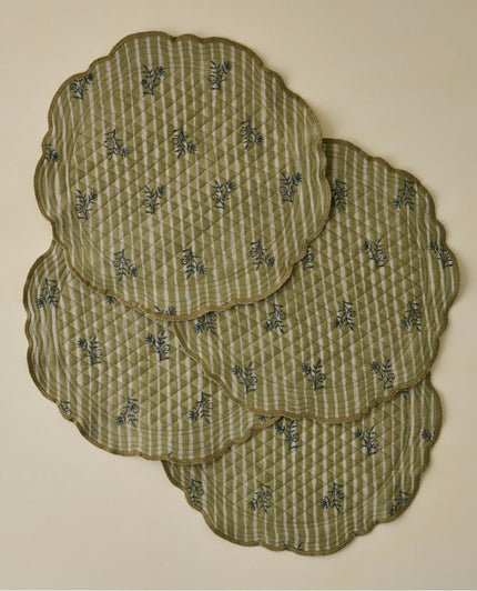 Lola Stripe Floral Reversible Placemat Set of 4/8