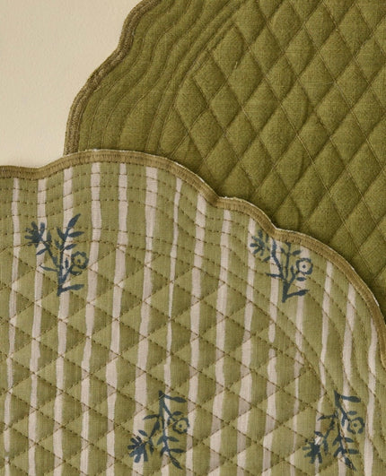Lola Stripe Floral Reversible Placemat Set of 4/8
