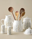 Pressed Floral Utensil Crock