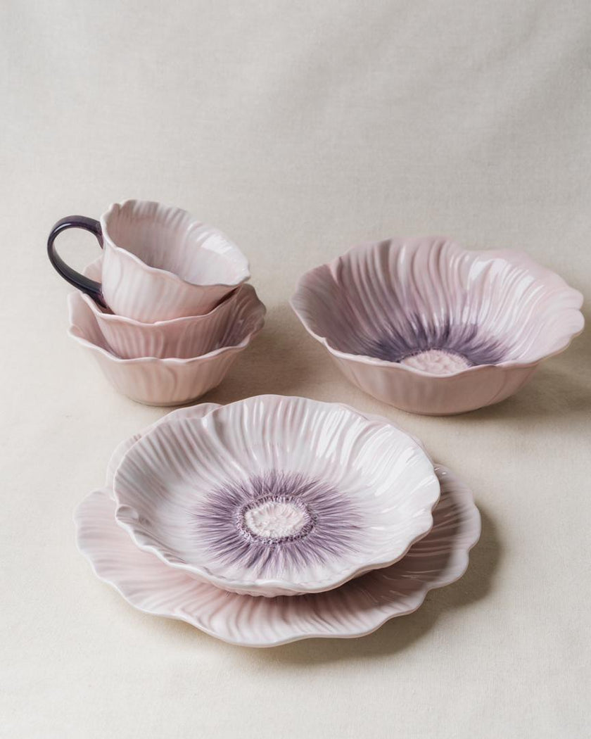 Pastel Floral Large Serving Bowl 22cm (Lilac Bloom - Set of 2)