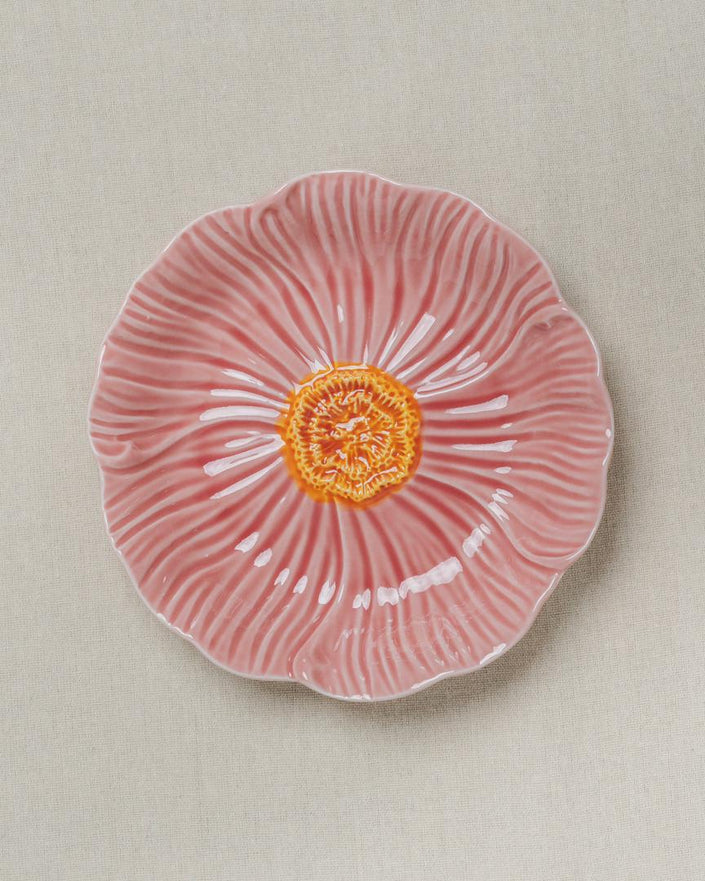 Pastel Floral Side Plate 20cm (Rose Pink)