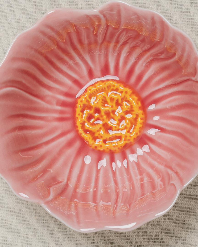 Pastel Floral Medium Bowl 15cm (Rose Pink)