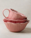 Pastel Floral Mug & Saucer (Rose Pink)