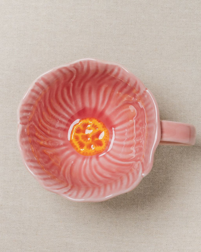 Pastel Floral Mug 300ml (Rose Pink)