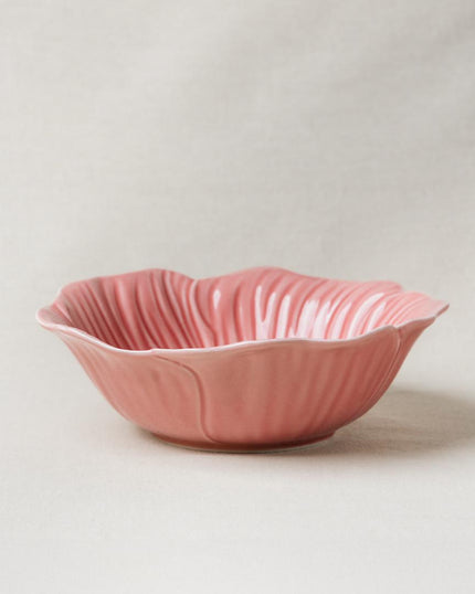 Pastel Floral Large Serving Bowl 22cm (Rose Pink - Set of 2)