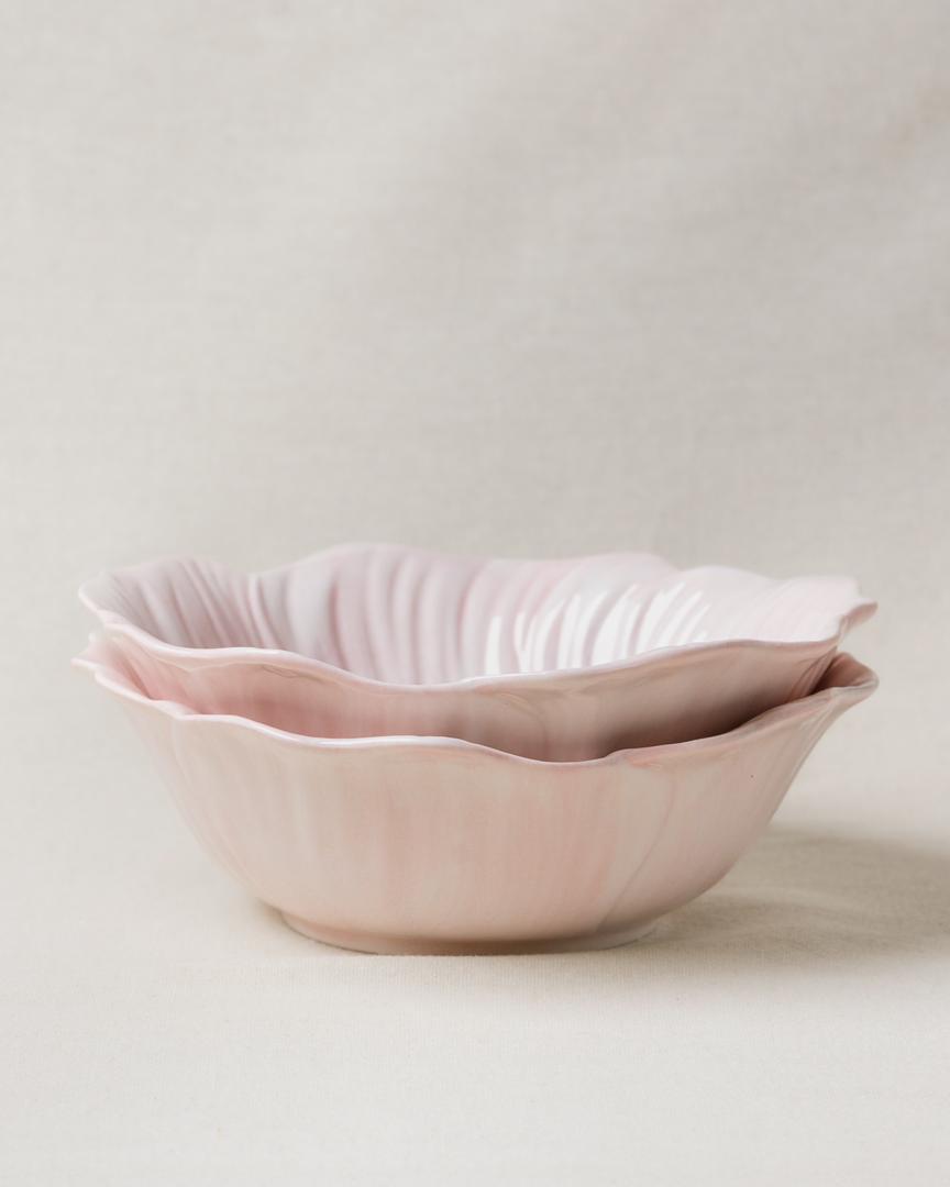 Pastel Floral Large Serving Bowl 22cm (Lilac Bloom - Set of 2)