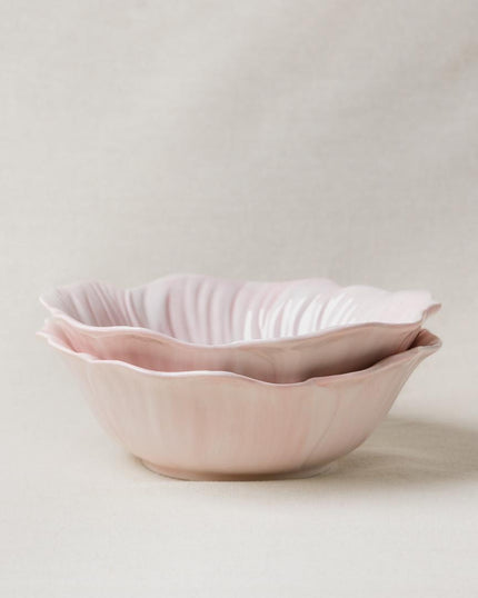 Pastel Floral Large Serving Bowl 22cm (Lilac Bloom - Set of 2)