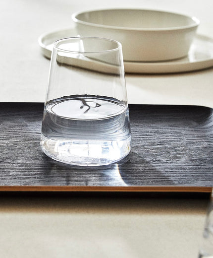 Rectangular Non-Slip Wooden Tray in Black Wood