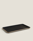 Rectangular Non-Slip Wooden Tray in Black Wood